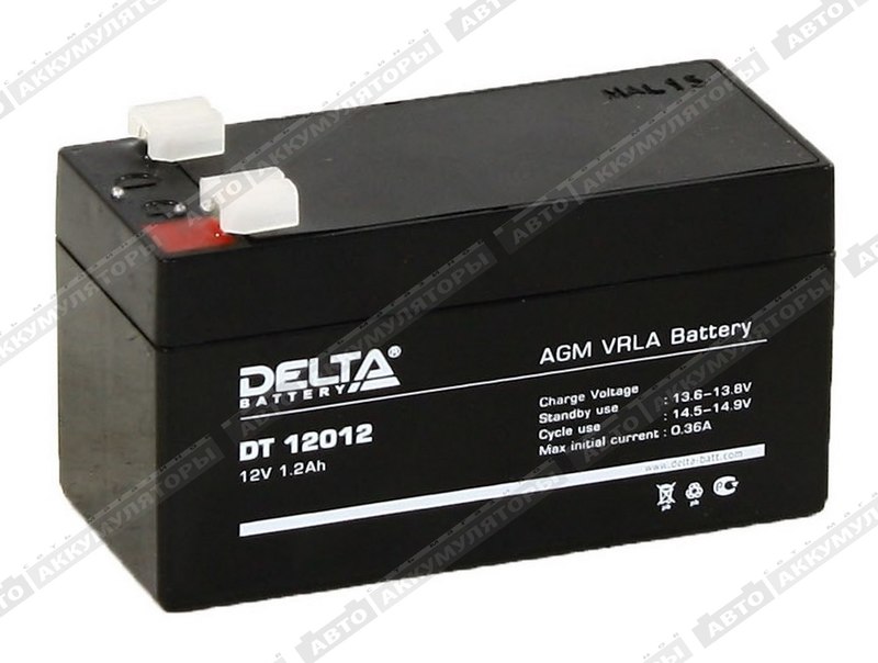 Тяговый аккумулятор Delta DT 12012 1,2 Ач 12В