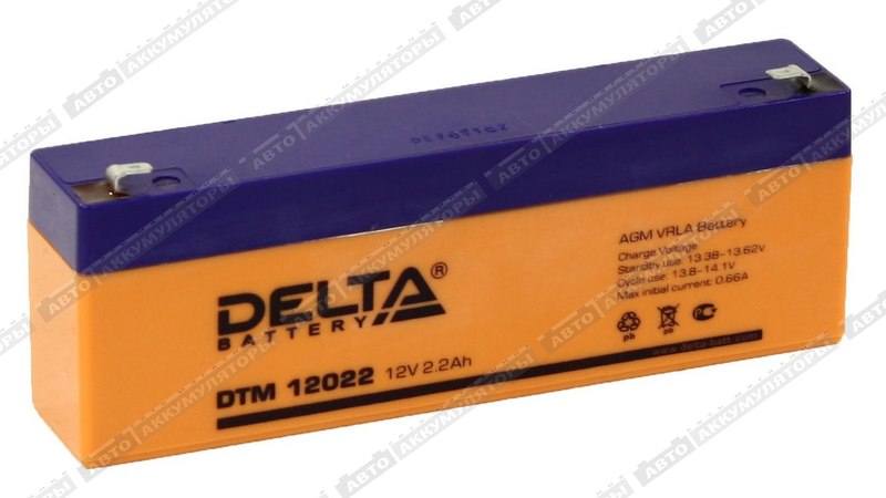 Тяговый аккумулятор Delta DTM 12022 2,2 Ач