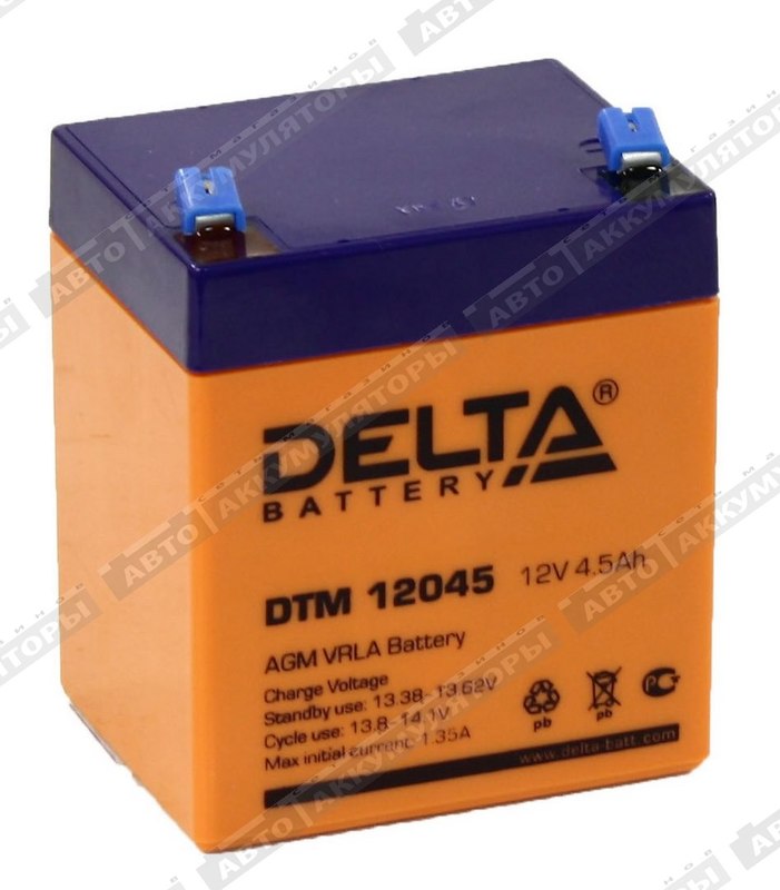 Тяговый аккумулятор Delta DTM 12045 4,5 Ач