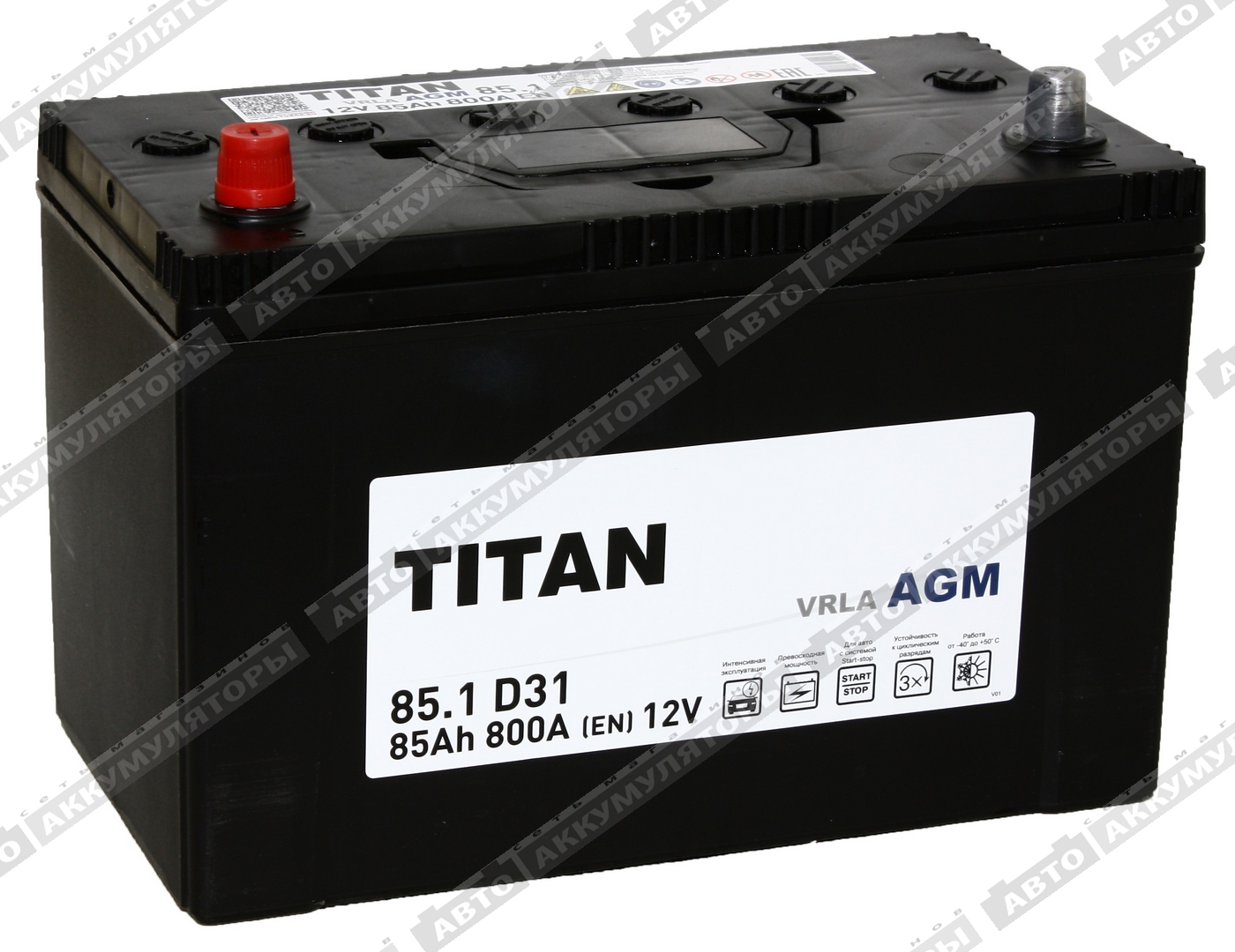 Titan AGM 6СТ-85.1 VRLA (D31R)